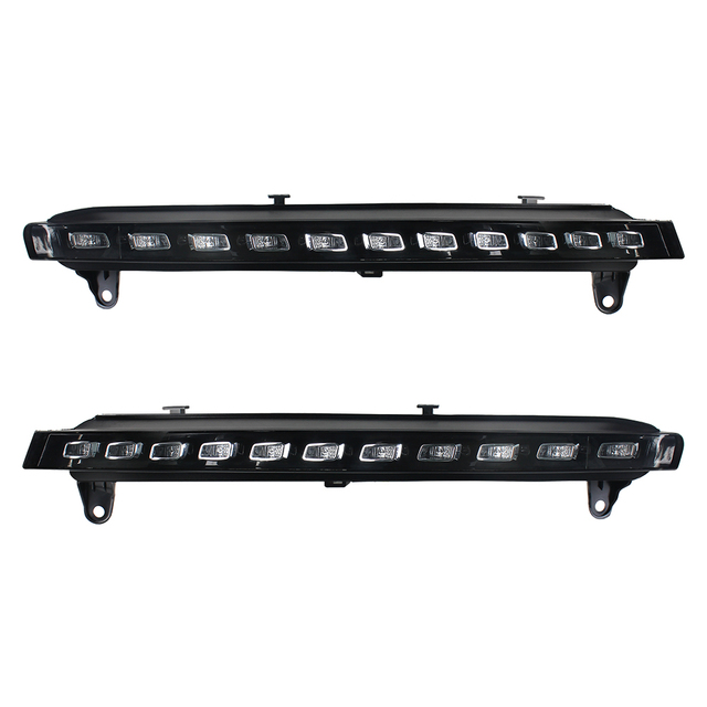 Pair Led Daytime Running Lights Yellow Turn Signal Light for AUDI Q7 07-09