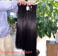 Vente en gros cheveux bruts à cuticule alignée cheveux humains vierges bruts double tirage cheveux cambodgiens paquets droits avec fermeture frontale en dentelle