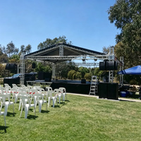 Estructuras de Techo Personalizadas, Arco Plano, Pico, Inoxidable, Estructura de Escenario Modular Portátil de Primera Calidad para Eventos y Conciertos al Aire Libre