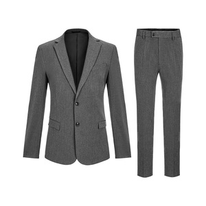 Korean Style Slim Fit Men's Suit Jacket Thickened Polyester Worsted <b>Work</b> Formal Wear Plus Size Blazer - Product Image 5