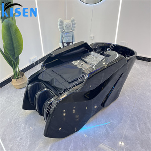 Fauteuil de massage électrique de luxe Kisen pour salon de coiffure et spa, avec table de lavage et vapeur pour thérapie capillaire - Product Image 1