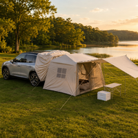 Tente gonflable pour hayon de voiture 380x230cm, abri de camping arrière pour SUV, en Oxford 210D et PVC haute résistance, avec structure pneumatique, portable et légère