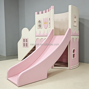 Equipo de Juegos Interior Estilo Cuento de Hadas para Niños, <span class=keywords><strong>Castillo</strong></span> Interactivo y de Juego de Roles con Tobogán, Juego Suave para Cafetería Infantil y Escuela - Product Image 5