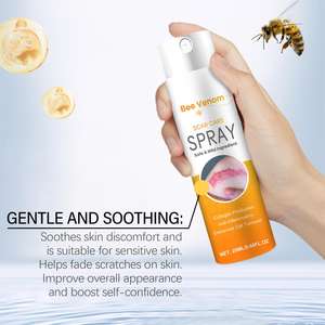 Spray cicatrisant au venin d'abeille 20 ml, étiquette privée OEM, anti-démangeaisons, apaisant, atténuation des cicatrices plates, chéloïdes, brûlures - Product Image 4