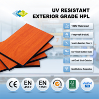 Panneaux muraux extérieurs HPL, panneaux ignifuges et imperméables, revêtement de table, panneaux stratifiés compacts, stratifiés haute pression, feuilles HPL