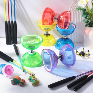 Ensemble de yoyos à triple <span class=keywords><strong>roulement</strong></span>, <span class=keywords><strong>Diabolo</strong></span> chinois, jouets de jonglage, <span class=keywords><strong>Diabolo</strong></span> LED coloré <span class=keywords><strong>avec</strong></span> bâtons de <span class=keywords><strong>diabolo</strong></span>, jouets d'extérieur - Product Image 5