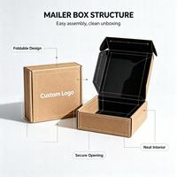 Boîtes d'expédition en gros avec logo personnalisé, encre à base de soja, boîte d'expédition en carton ondulé personnalisée, boîte d'expédition noire de haute qualité personnalisée