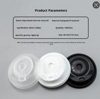 Couvre-gobelets jetables en plastique PP, couvercles rotatifs plats, plusieurs couleurs, pour gobelets à emporter – Vente chaude