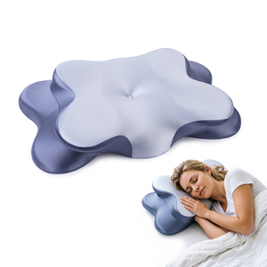 Oreiller cervical ergonomique en mousse à mémoire de forme de haute qualité, motif papillon, solide/géométrique, pour soulager la douleur et favoriser le sommeil - Product Image 1