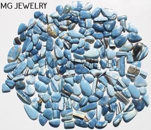 อัญมณีโอปอลทรงหลังเบี้ยสีฟ้าธรรมชาติอัญมณีหลวมแบบสีฟ้าอัญมณีโอปอลผสมรูปทรงและขนาดสำหรับเครื่องประดับขายส่ง - Product Image 4