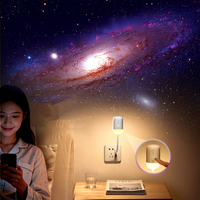 Projecteur de plafond USB rotatif à 3 diapositives, projecteur HD Lune Terre Saturne Galaxie, lampe de nuit ciel étoilé pour la décoration de la pièce