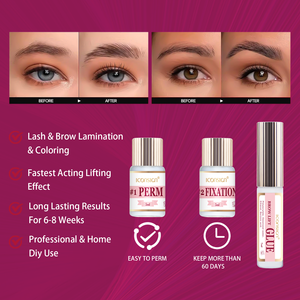 No irritante Levantamiento de cejas Laminación y coloración Efecto de elevación de acción más rápida LARGA DURACIÓN Hermosos rizos - Product Image 3