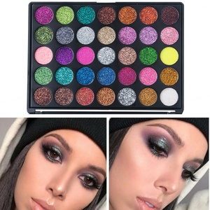 Palette de fards à paupières minéraux 35 couleurs, effet métallique, pailleté, waterproof, lumineux, pour maquillage des yeux - Product Image 6