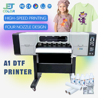 Nueva Impresora de Inyección de Tinta DTF I3200 de 4 Cabezales y 600 mm, Impresora de Rollo a Rollo con Tinta a Base de Agua, Sistema Automático de Impresión de Camisetas de Alta Velocidad con Pantalla Táctil