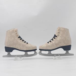 सुरुचिपूर्ण बेज उभरा प्रिंट बर्फ स्केट्स-महिलाओं के फैशन आकृति थर्मल अस्तर के साथ महिलाओं का फैशन आंकड़ा स्केट्स - Product Image 6