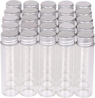 Logo Kustom Kosong 5Ml 6Ml 7Ml 10Ml 14Ml Botol Kaca Bening dengan Sekrup Aluminium Tutup Atas Botol Kaca