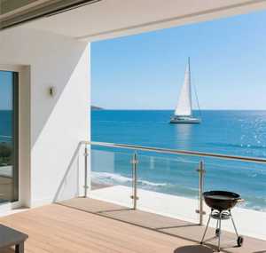Modern Stainless Steel Glass Guardrails for <strong>Balcony</strong> Hotel Seaside Villas &amp; Shopping Malls-Water &amp; Rust Resistant Safety <strong>Railing</strong> - Product Image 3