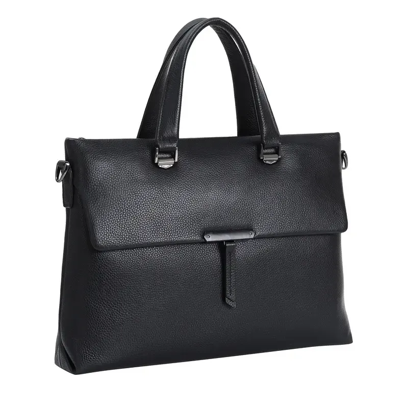 Casual computer bag leather business bag for men 2023 fashion leather bags for men black men's handbag