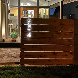 Custom LED Outdoor Metal Address Direction <b>Electronic</b> Sign Lighted Digital Door Plate Illuminated Signs House Numbers With Light - Product Image 2