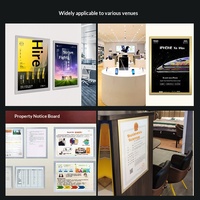 Cadre d'affichage magnétique en PVC avec colle époxy mate pour certificats A4/A3, idéal pour les murs culturels d'entreprise, les écoles et les licences commerciales