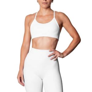 เสื้อชั้นในกีฬาโยคะแบบแห้งเร็ว ระบายอากาศดี สำหรับผู้หญิง สไตล์ใหม่ สายรัดแบบนุ่ม สัมผัสนุ่ม เป็นมิตรกับสิ่งแวดล้อม มีตัวเลือกไซส์พลัส ขายส่ง OEM - Product Image 3