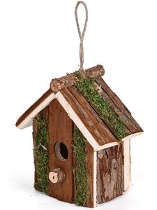 El Yapımı Çevre Dostu Dayanıklı Ahşap Kuş Yuvası DIY Dış Mekan Asılı Kuş Kafesi Kare Tasarım - Product Image 5