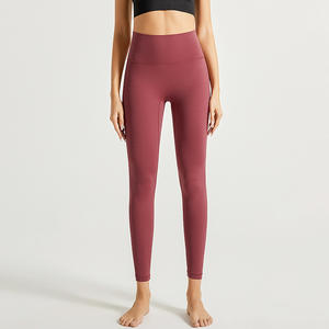 Vêtements de sport actifs en nylon et élasthanne à taille haute avec logo personnalisé 2026, vêtements de sport de fitness, pantalon de yoga - Product Image 4
