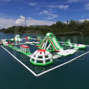 Parque aquático inflável para adultos, parque aquático de aventuras inflável