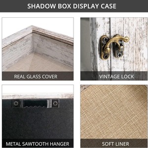 Shadow Box <b>Frame</b> Rectangle <b>White</b> Handmade Storage Display Case For Dried Flowers Butterfly Specimens Eyeshadow Palette - Product Image 3