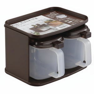 Inomata Mini Botella de Almacenamiento Marrón para Condimentos de Cocina - Product Image 1