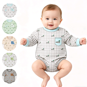 Ropa de Algodón Personalizada para Bebés Niños, con Diseños de Patos, Perros y Alces, para Verano, Venta al Por Mayor, Ropa para Recién Nacidos - Product Image 1