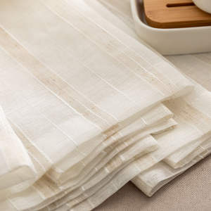 <span class=keywords><strong>Cortinas</strong></span> transparentes de estilo japonés para dormitorio, cortina de gasa transparente a rayas verticales, tul texturizado de lino para sala de estar - Product Image 5