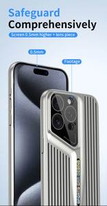 Prodotti di vendita calda galvanica cassa del telefono per <span class=keywords><strong>iPhone</strong></span> 17 16 15 Pro Max 11 12 <span class=keywords><strong>13</strong></span> 14 Plus <span class=keywords><strong>con</strong></span> coperchio di <span class=keywords><strong>protezione</strong></span> dissipatore di calore - Product Image 3