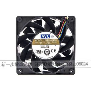 พัดลมอุตสาหกรรม Avc ขนาด 120 มม. มอเตอร์ 48V DC ลูกปืนเม็ดกลม สำหรับอุปกรณ์ควบคุม - Product Image 1