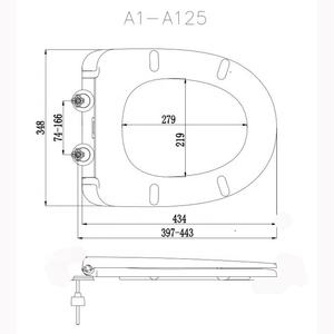 Vente en gros Slimline UF matériel portable blanc paillettes ralentir siège de toilette pour salle de bain - Product Image 2