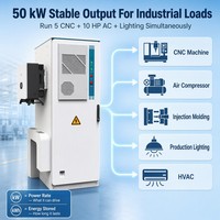 Système de stockage d'énergie solaire hybride tout-en-un hors réseau 112,5 kWh 50 kW IP54 avec batterie au lithium et onduleur pour usage commercial et industriel