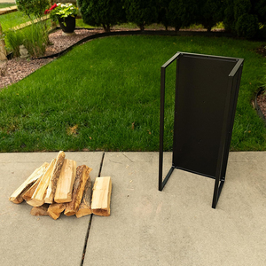 JH-Mech Multi-funzionale facile installazione ad alta capacità contemporanea in acciaio al carbonio nero cremagliera per legna da ardere montata a <span class=keywords><strong>parete</strong></span> - Product Image 6