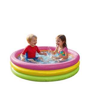 Vente directe usine – Piscine <span class=keywords><strong>gonflable</strong></span> pour enfants de 60 cm et 90 cm, idéale pour les activités aquatiques, épaissie, arc-en-ciel tricolore - Product Image 1