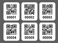 Etiquetas Adhesivas con Código de Barras y Número de Serie Impresos con Logotipo Personalizado, Impresión de Datos Variables, Número de Seguridad Aleatorio, Rollo de Etiquetas con Código QR