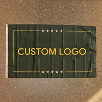 Drapeaux publicitaires personnalisés en polyester numérique imprimé recto-verso de 3x5 pieds, grandes bannières personnalisées pour entreprises, logo, mât de drapeau en bois