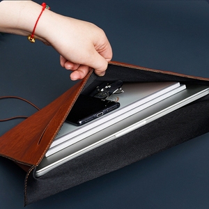 Không thấm nước A4 thư mục tập tin PU da tài liệu túi phong bì tập tin tổ chức Túi máy tính xách tay - Product Image 3