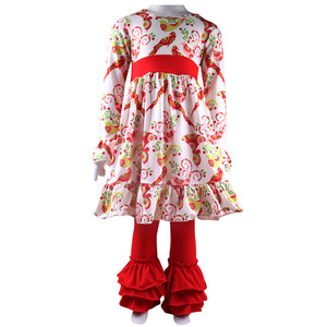 Bebé 2 piezas trajes de ropa de otoño niña de 7 años ropa volantes falda de dos piezas conjunto lindo chica traje - Product Image 3