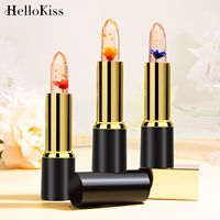 Rouge à lèvres hydratant HelloKiss à changement de couleur avec feuille d'or, effet de décoloration et d'amélioration de la couleur, 3,2g, Fleur de gelée chaude
