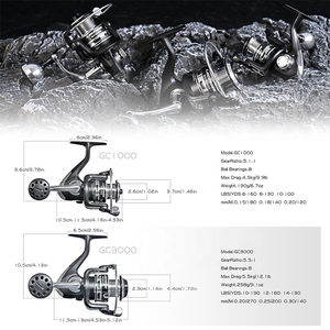 1,8m 2,1m 2,4m 2,7m 3m Angelset Komplett-Kit mit Rolle, Angelschnur, Köder-Set, Spinn- und Teleskopangel - Product Image 3