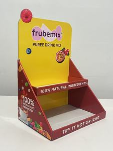 Xúc Tiến bán lẻ Countertop hộp hiển thị các tông sóng khay truy cập 2 hai Tier có thể gập lại hiển thị các tông trường hợp - Product Image 4