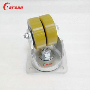 ล้อเลื่อนอุตสาหกรรม Carsun Ultra Heavy Duty AGV ขนาด 4 นิ้ว แกนเหล็ก โพลียูรีเทน ลูกปืน  ชุบสังกะสี - Product Image 4