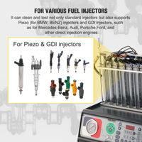 Johnham 8 cylindres PIEZO & GDI nettoyeur et testeur d'injecteur à ultrasons nettoyage d'injecteur de carburant Dynojet P8