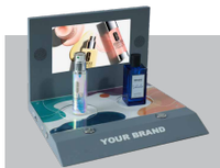 YIJIAO Étui de rangement cosmétique personnalisé en acrylique, présentoir de maquillage en acrylique pour la vente au détail de produits de beauté