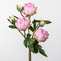 Bunga Sutra Peony Satu Tangkai Buatan, Cetakan Injeksi, Hiasan Dekoratif Ruang Makan Rumah, Perlengkapan Fotografi, Pernikahan