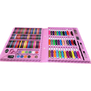 150 set stazionario per bambini studente pittura colorare disegno arti e mestieri super mega set art de 208pz art set - Product Image 4